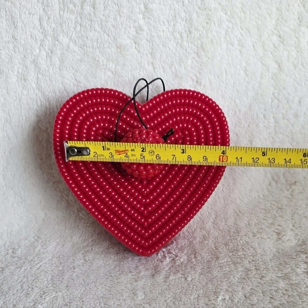 NWT Threshold Beaded Heart Valentine's Decorative Box Home decor, jewelry holder